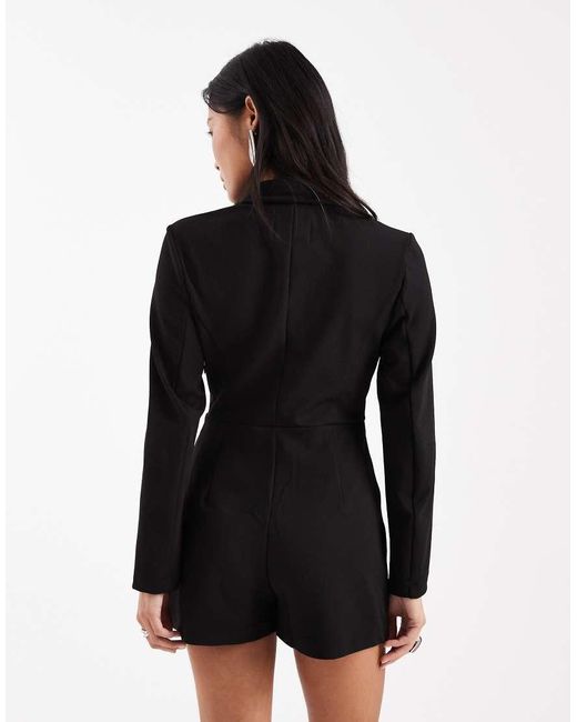Only Petite Black Blazer Playsuit