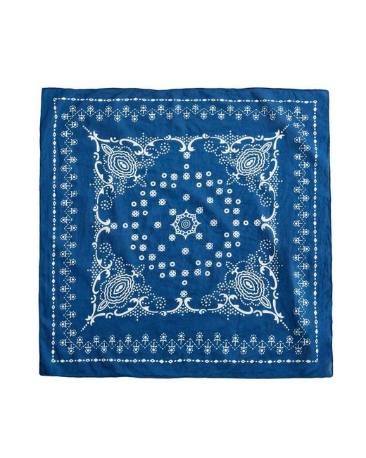 Oysho Blue Printed 100% Cotton Bandana