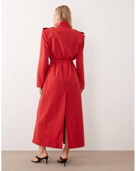 ASOS Shoulder Pad Tailored Trench Coat