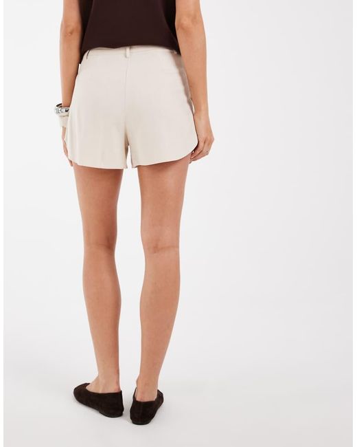 ASOS White Tailored Linen Look Runner Shorts