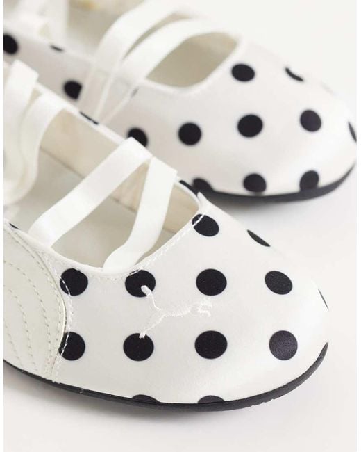 PUMA White Speedcat Polka Dot Ballet Flats