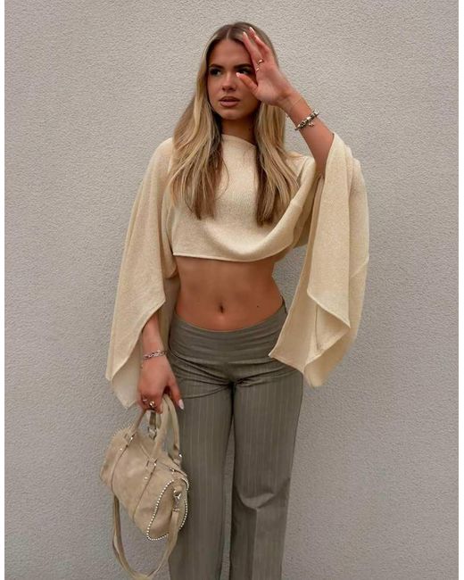 Bershka White Faux Suede Bowling Bag