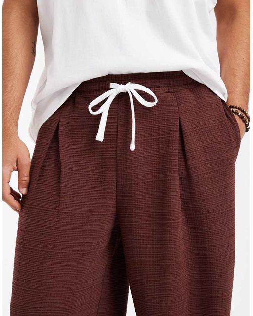 ASOS White Oversized Textured Balloon Sweatpants for men