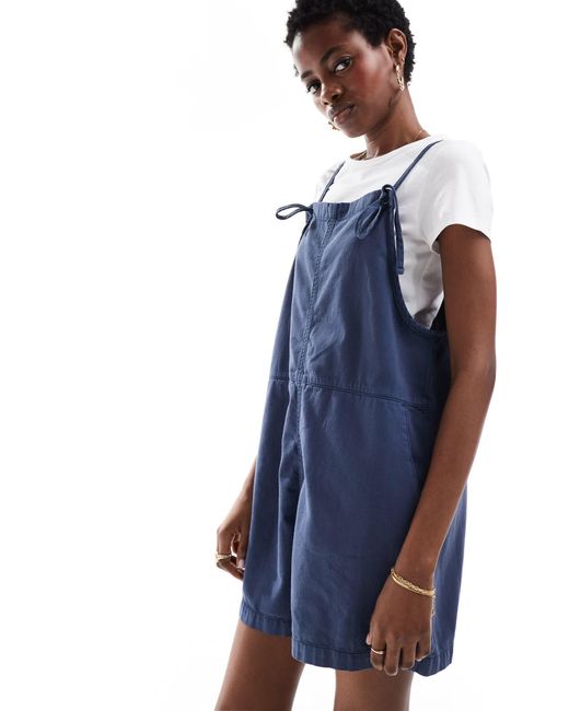Monki Blue Lightweight Denim Playsuit