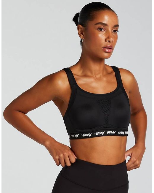 Hunkemöller Black High-Impact Mesh Sports Bra