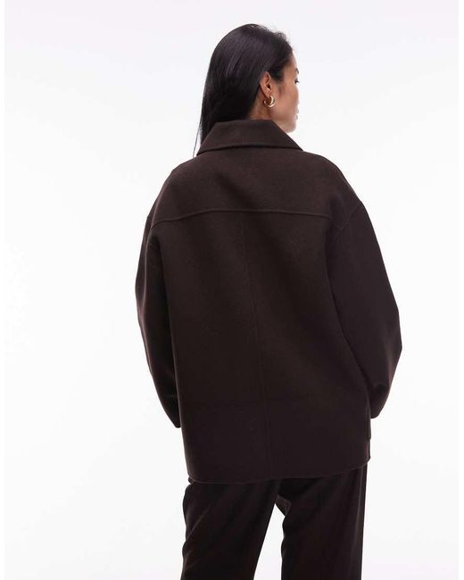 & Other Stories Brown Double Breasted Wool Mix Coat