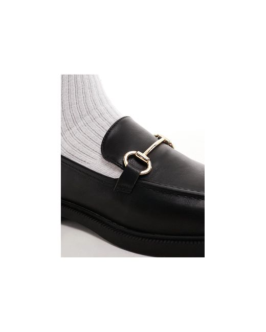 River Island White Flat Loafers With Buckle Detail