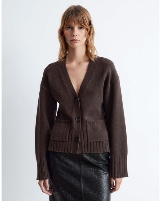 & Other Stories Black – strickjacke aus wollmix
