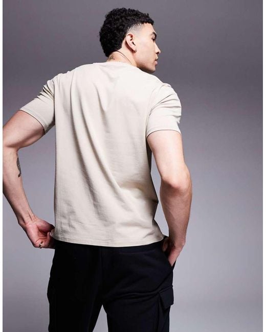 Boss Gray Unique Stripe Logo T-shirt Regular Fit for men