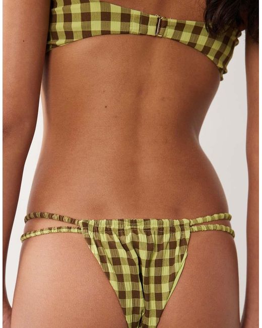 Wild Lovers Metallic Cabana Double Tie Bikini Bottoms
