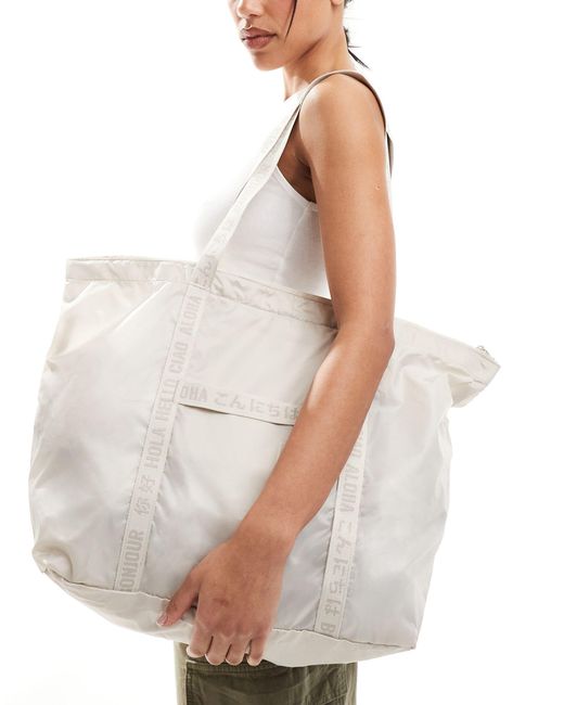 Herschel Supply Co. White Portland Packable Tote