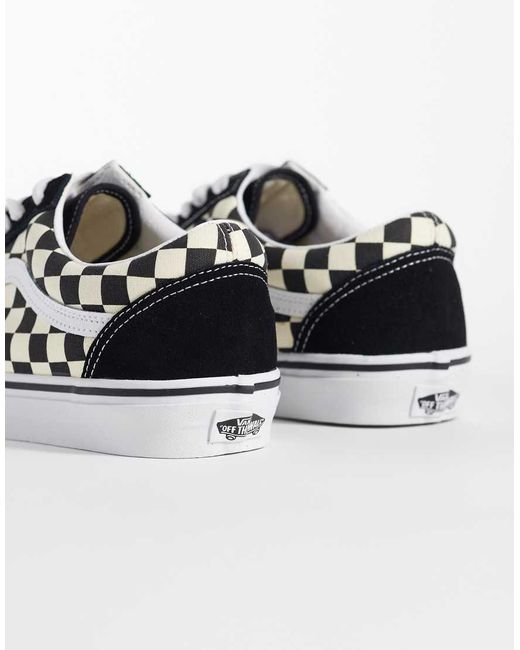 Vans Black Old Skool Checkerboard Trainers