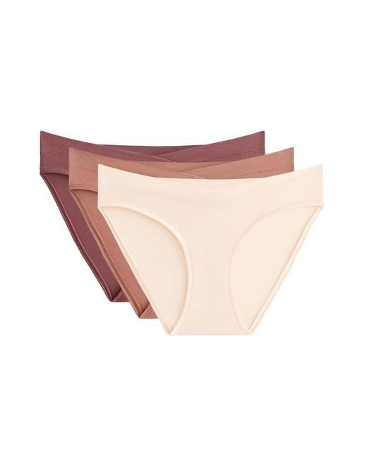 Oysho White 3 Modal Blend V-cut Classic Briefs
