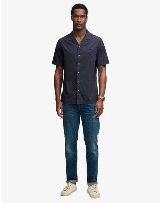 Superdry Blue Cabana Short Sleeve Shirt for men