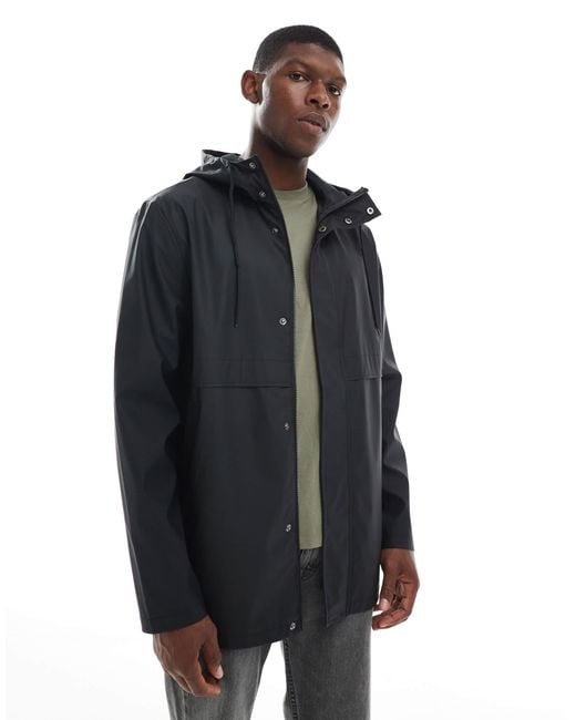 ASOS Blue Shower Resistant Rain Jacket for men
