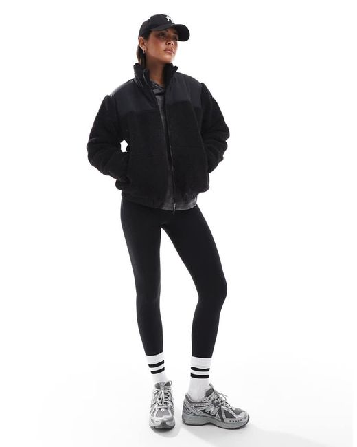South Beach Black Borg Zip Up Padded Jacket