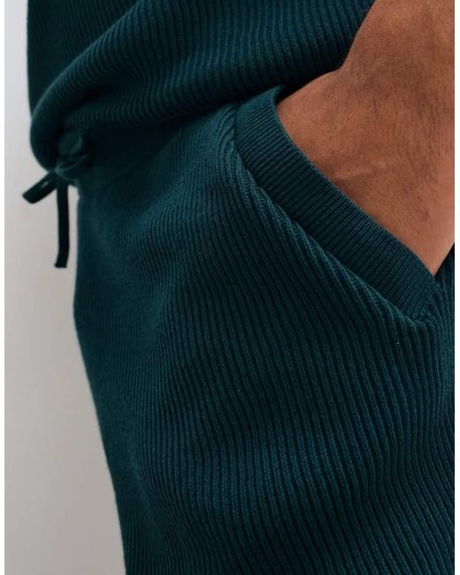 ASOS Blue Knitted Co-ord Shorts for men