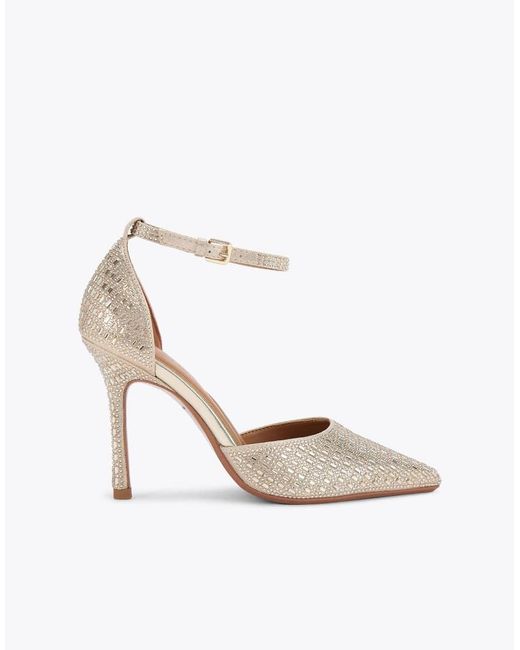 KG by Kurt Geiger White Fleur Court Heeled Shoes