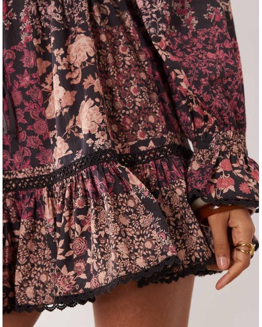 Miss Selfridge Multicolor Milkmaid Smock Dress
