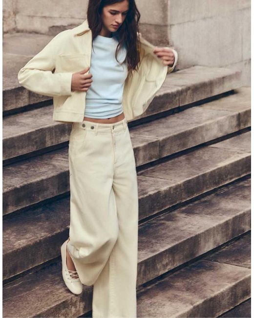 Pull&Bear White Utility Jacket