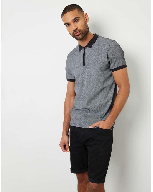 Threadbare Black 'Edmonton' Turn Up Denim Shorts for men