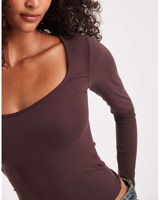 Cotton On Brown Hold Me Long Sleeve
