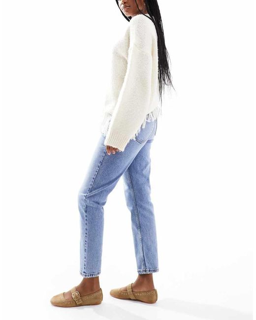New Look Blue Hannah Straight Leg Jeans