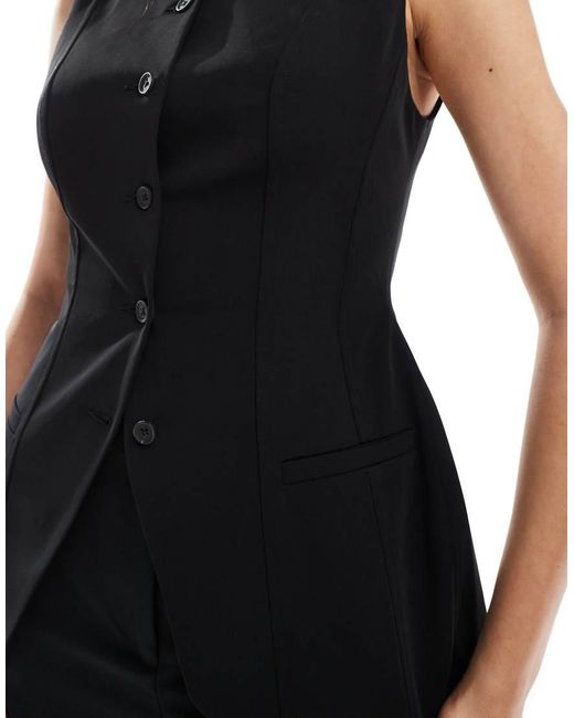 ASOS Blue Corset Boat Neck Waistcoat
