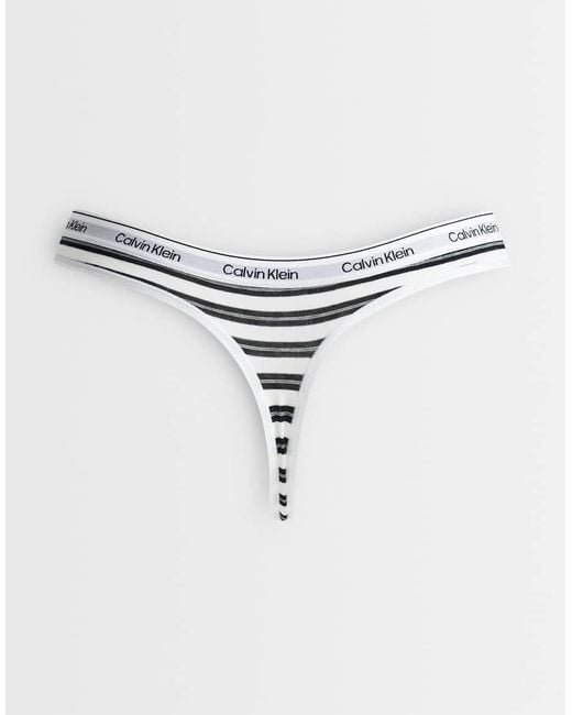 Calvin Klein White Icon Logo 5 Pack Thongs
