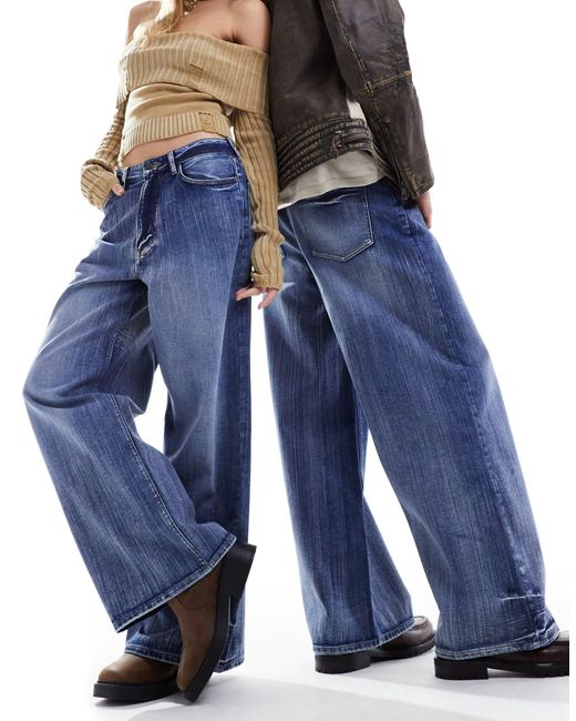 Reclaimed (vintage) Blue – locker geschnittene unisex-jeans im 90er-stil