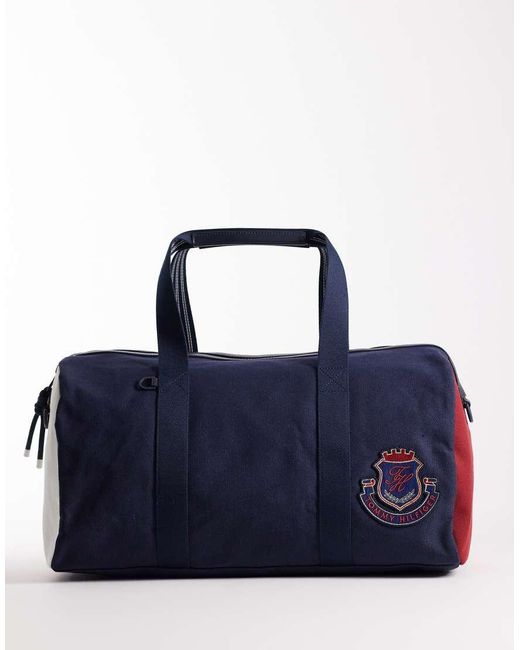 Tommy Hilfiger Blue Heritage Crest Duffle Bag for men
