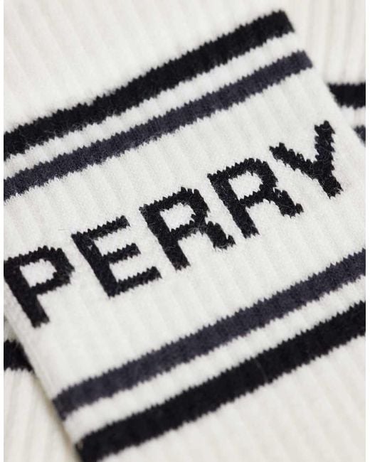 Fred Perry White Stripe Logo Tennis Sock for men