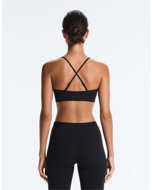 Oysho Blue Comfortlux Light Support Triangle Sports Bra