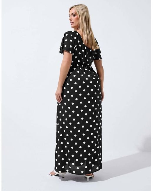 Yours Clothing White Polka Dot Maxi Dress