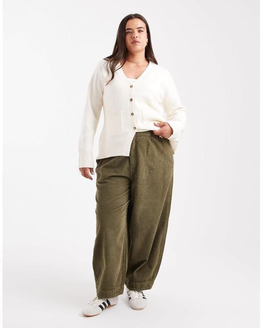 ASOS White Asos Design Curve Barrel Trouser