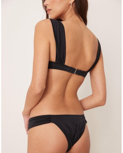 Free Society Black Ruched Side Bikini Bottom
