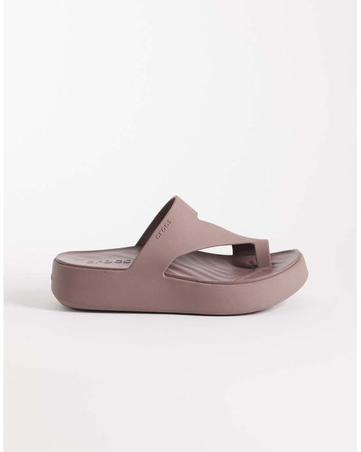 CROCSTM Brown Getaway Platform Toe Loop Sandals