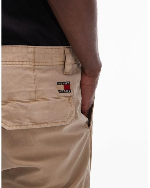 Tommy Hilfiger Natural Ryan Straight Leg Cargo Trousers for men