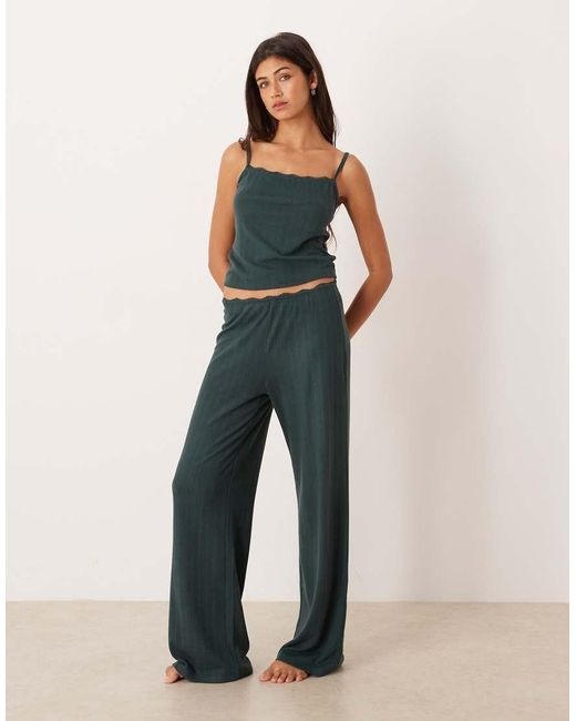 Abercrombie & Fitch Blue Pointelle Pyjama Cami Co-ord
