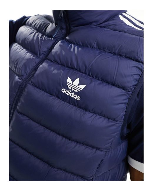 Doudoune sans manches à 3 bandes Adidas Originals pour homme en coloris Blue