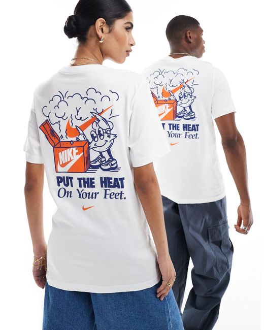 Camiseta blanca unisex con estampado Nike de color White