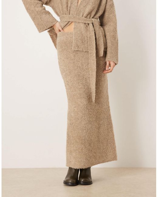 Y.A.S Natural – premium – strukturierter strick-maxirock