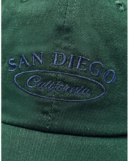 Casquette brodée san diego e Pull&Bear en coloris Green