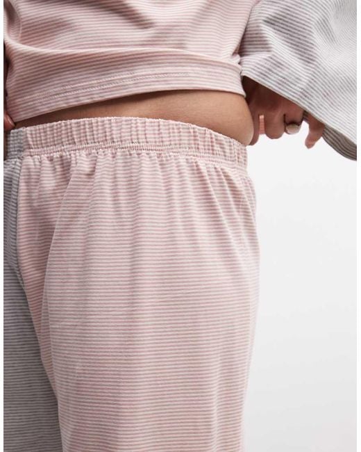 Daisy Street Multicolor Pajama Shirt And Bottoms