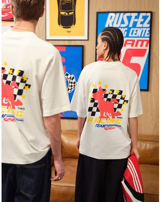 ASOS White Disney Pixar Oversized Raglan T-Shirt With Toy Story Print