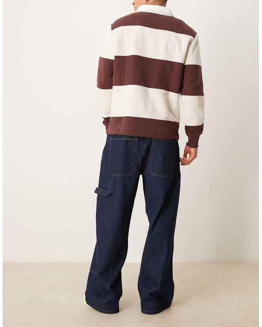 Vaqueros Muy Holgados De Estilo Carpintero Con Lavado Enjuagado De -Azul ASOS de hombre de color Blue