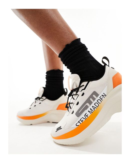 Elevate 2 - sneakers arancioni e bianco osso di Steve Madden in Multicolor