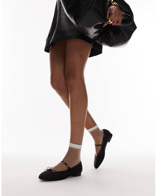 Mango Brown Ballet Pump With Strap