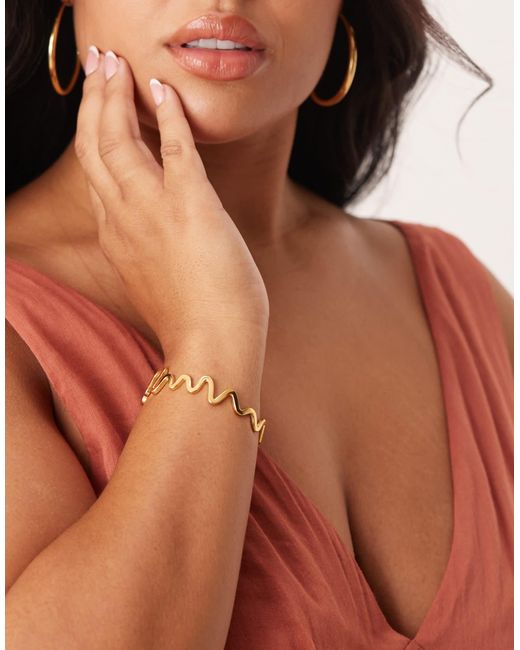 Asos design curve - bracelet en acier inoxydable étanche avec tortillons ASOS en coloris Brown