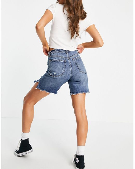Witte Jeans Short met Scheuren - Uwantisell.nl